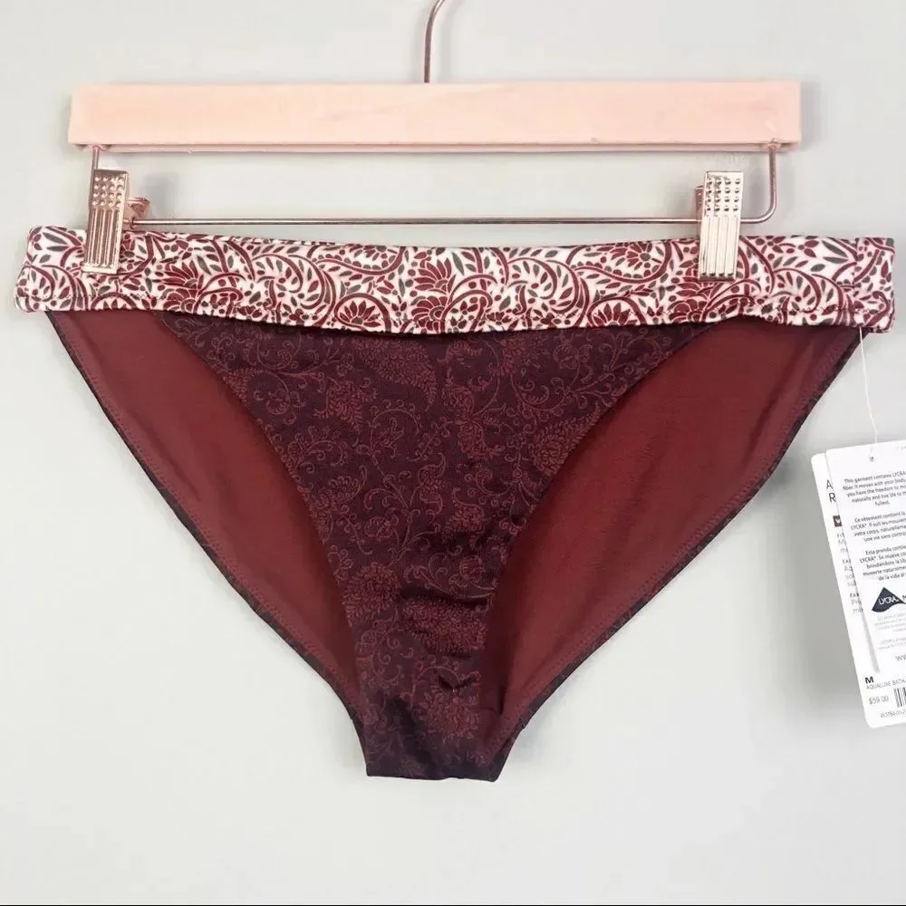 ATHLETA | Aqualuxe Batik Mid Rise Swim Bottom M